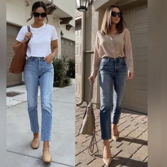 EVERLANE THE ORIGINAL CHEEKY JEAN ORGANIC‎ COTTON High Rise Size 32 Regular